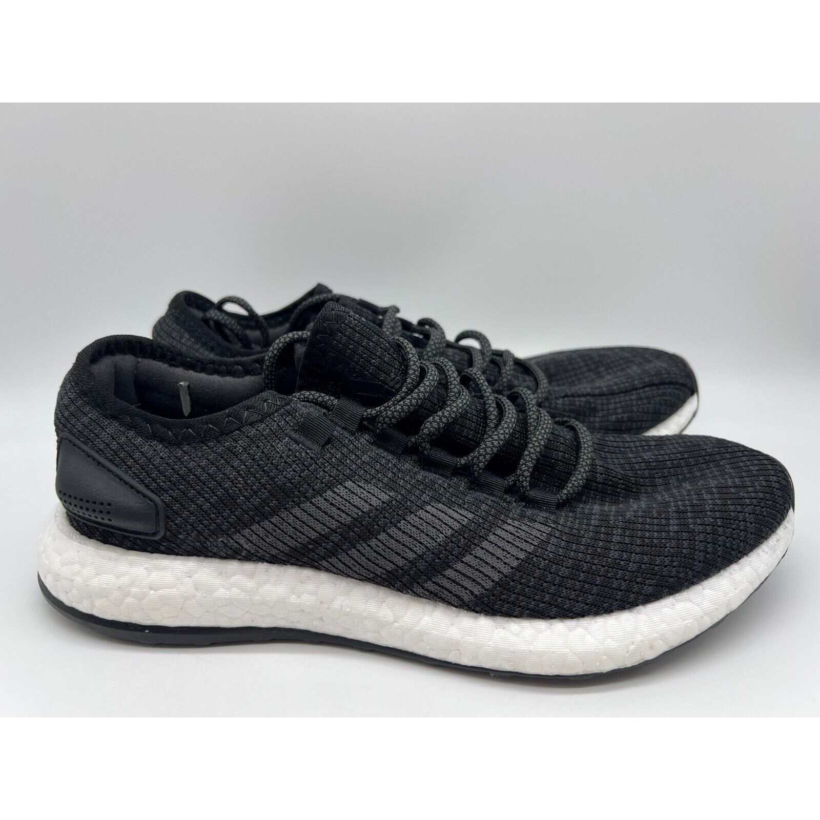 Adidas Pureboost Core Black White Athletic Running Mens Size 8 Shoes