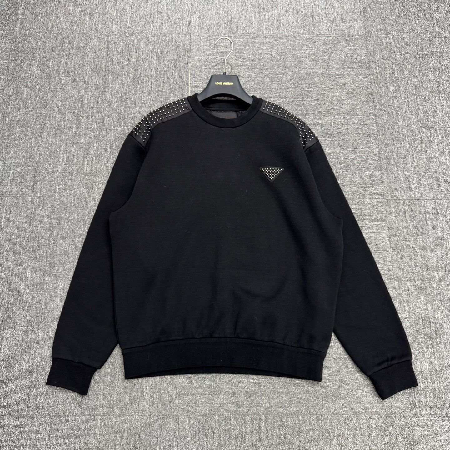 prada studded sweatshirt in size large.