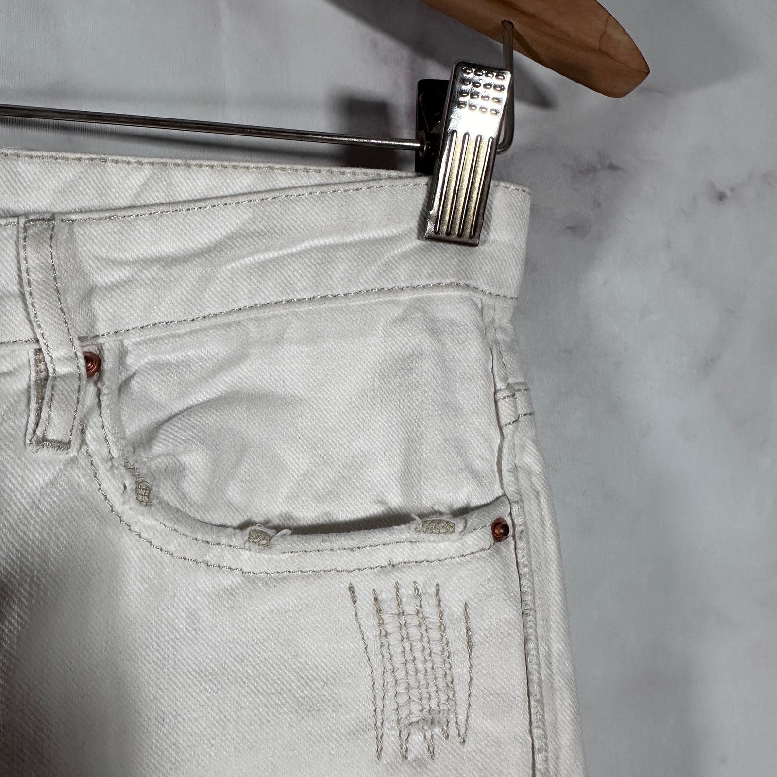 Isabel Marant White Stitch Denim Size US 29 - 5 Thumbnail