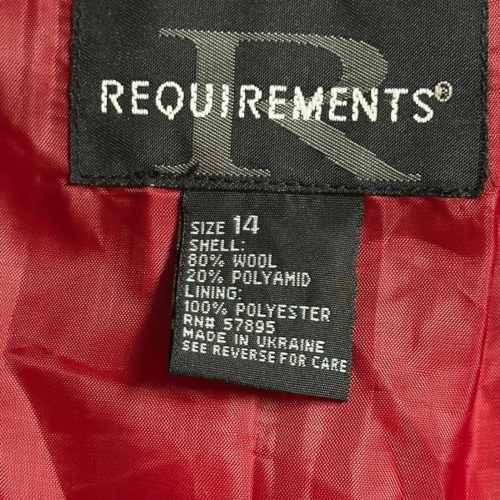 Other Requirements Blazer Women 14 Wool Blend Vintage 90s Office Size XL / US 12-14 / IT 48-50 - 6 Thumbnail
