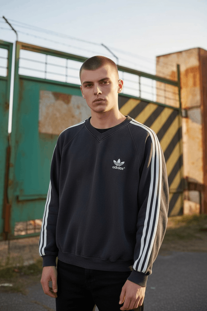 Adidas Vintage 90's ADIDAS Trefoil Oversize Jumper Sweatshirt Size US XL / EU 56 / 4 - 3 Thumbnail