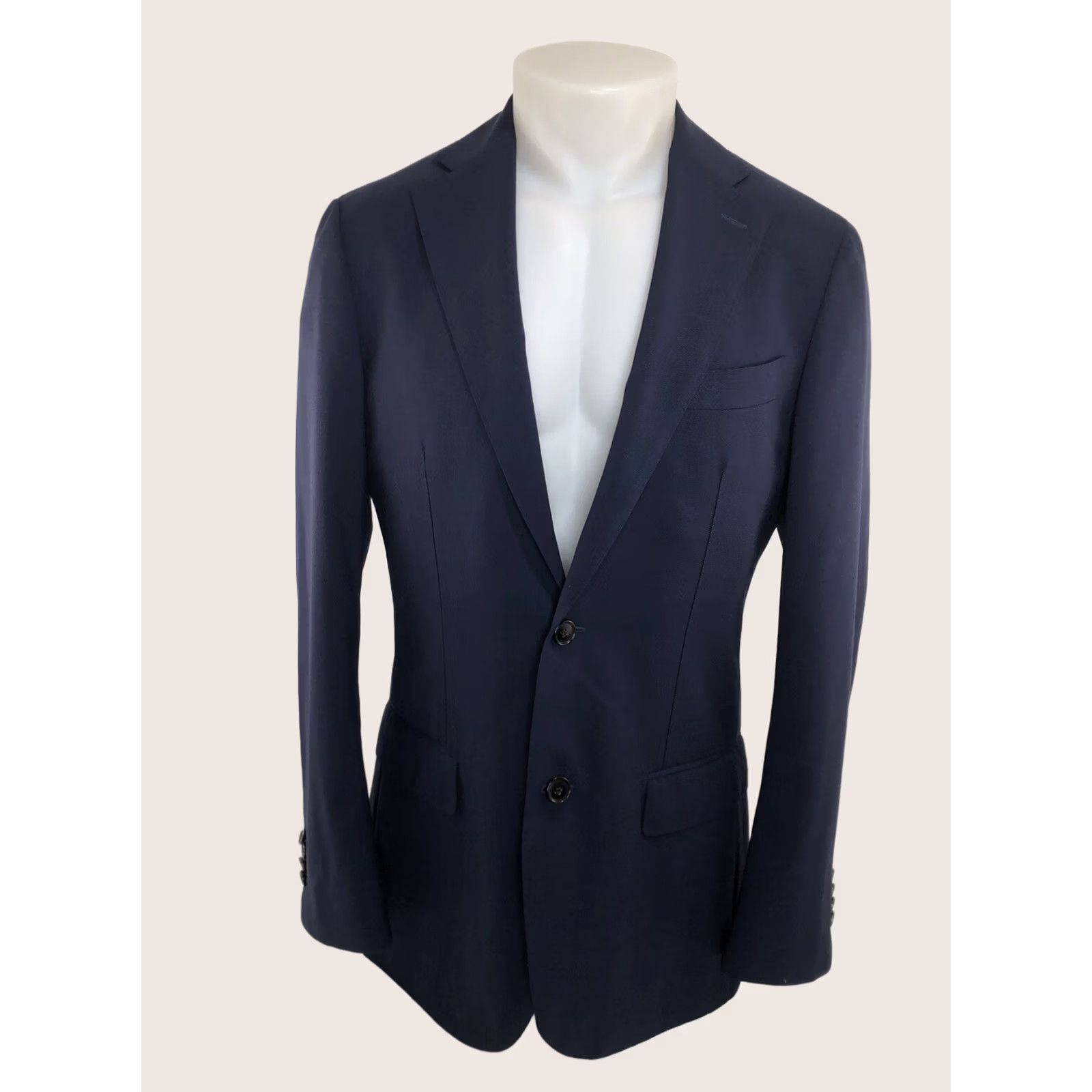 Suitsupply SUIT SUPPLY HAVANA TRAVELLER Slim CERRRUTI WOOL 40 L Navy Blazer Jacket Men Travel Size 40R - 1 Thumbnail
