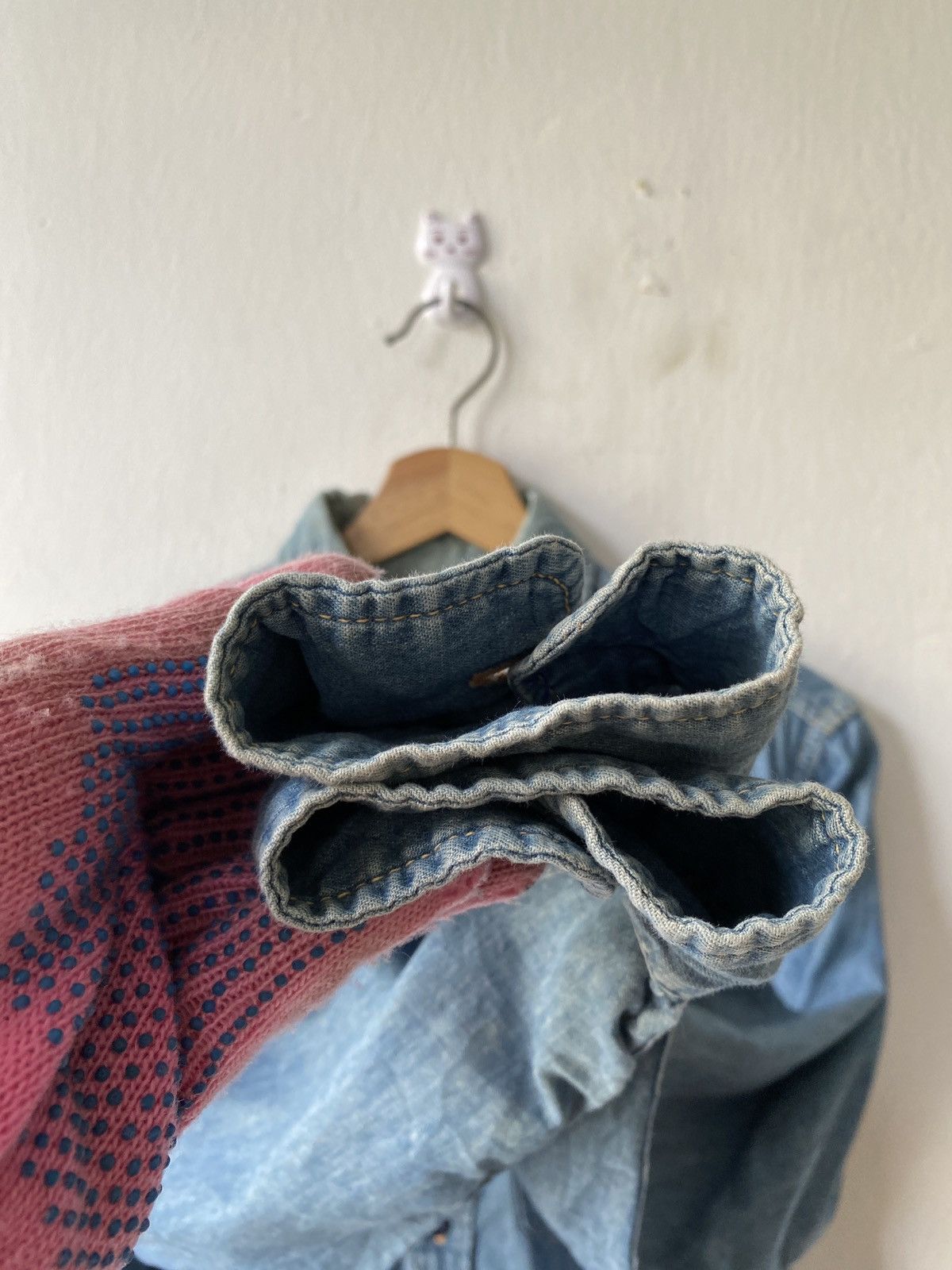 Indigo × Japanese Brand × Kapital Vintage 90s Japan Made In Indigo Spellout Design Shirt Size US M / EU 48-50 / 2 - 10 Thumbnail