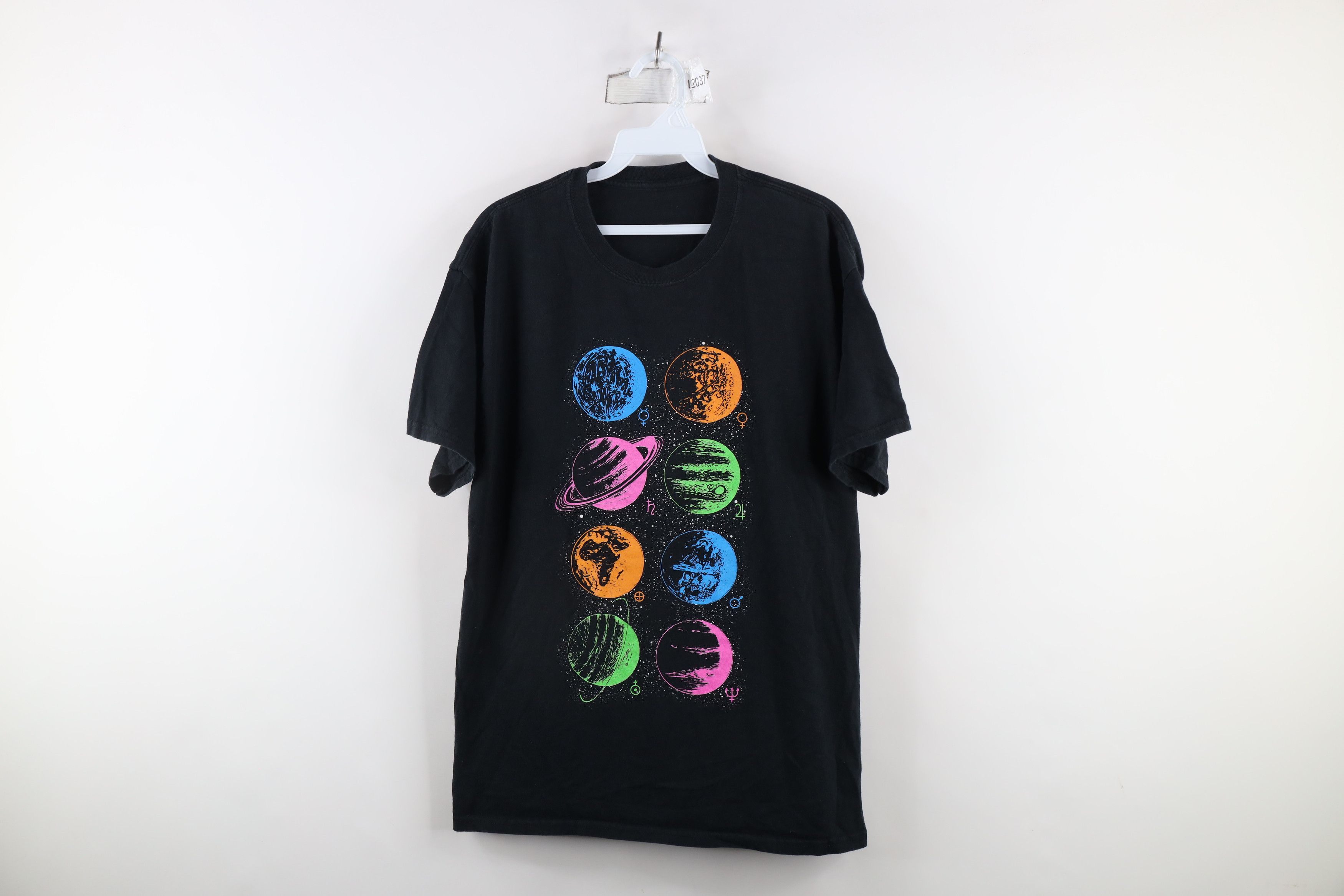 Vintage Vintage Streetwear Zodiac Horoscope Space T-Shirt Black Size US L / EU 52-54 / 3 - 1 Thumbnail
