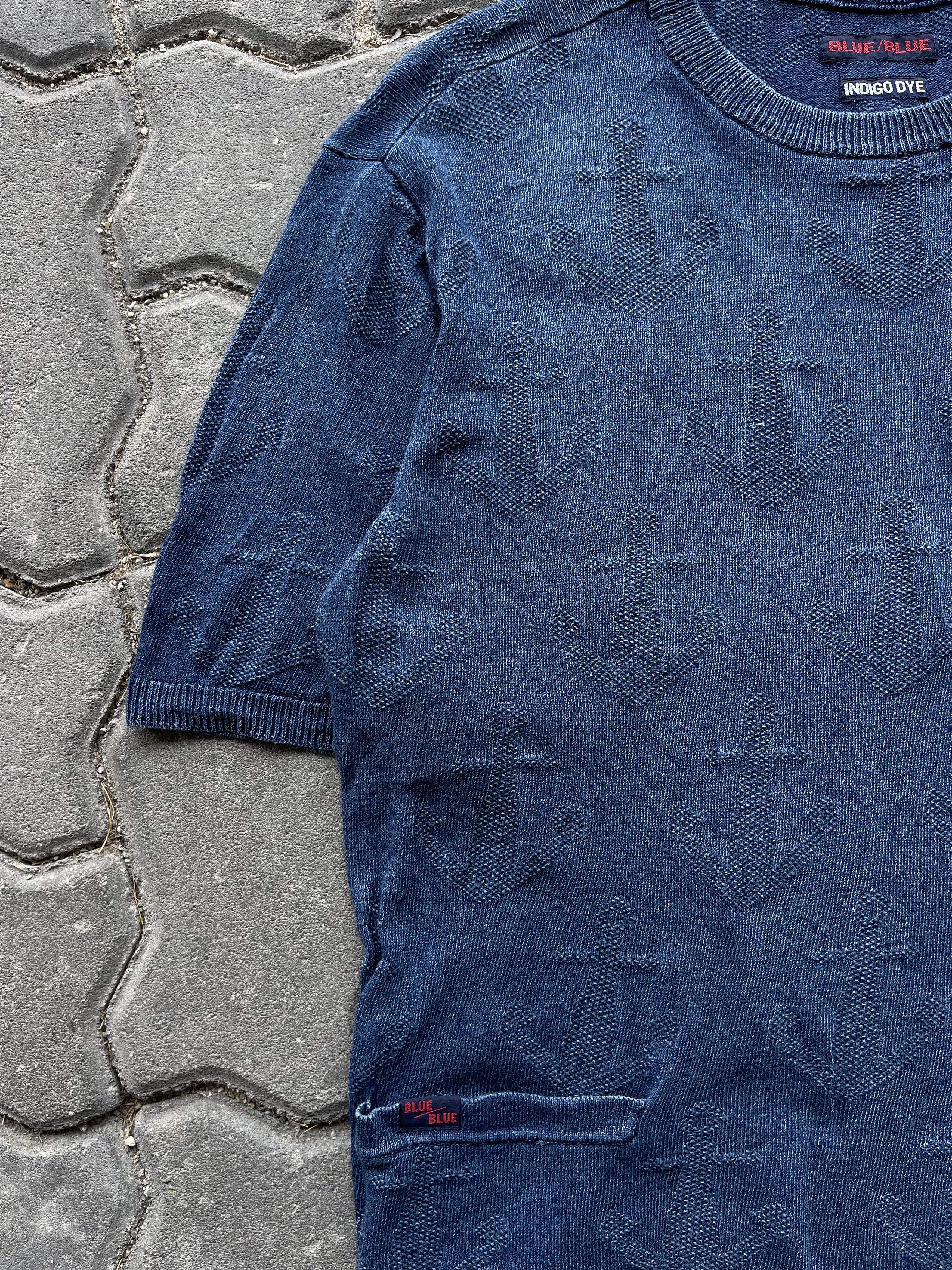 45rpm Vintage Blue blue Indigo Japan Traditional Iron Heart Size US M / EU 48-50 / 2 - 4 Thumbnail
