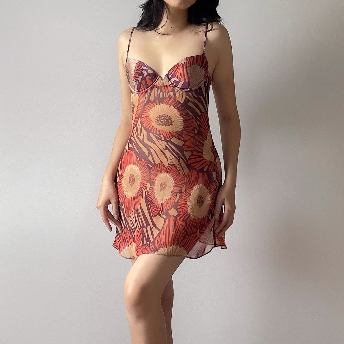 Victoria's Secret Romantic Floral Chiffon Sheer Bustier Slip Dress (34B/32C) Size ONE SIZE - 3 Thumbnail