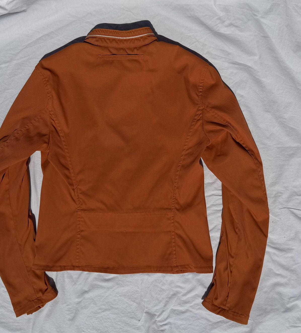 Prada SS2002 Prada Orange Nylon Biker Jacket Size US XS / EU 42 / 0 - 19 Thumbnail
