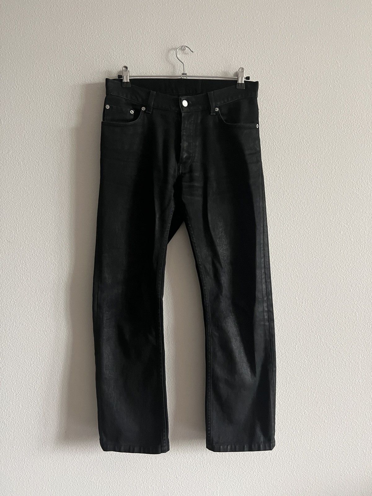 helmut lang coated black denim 30 Helmut lang coated denim - Gem