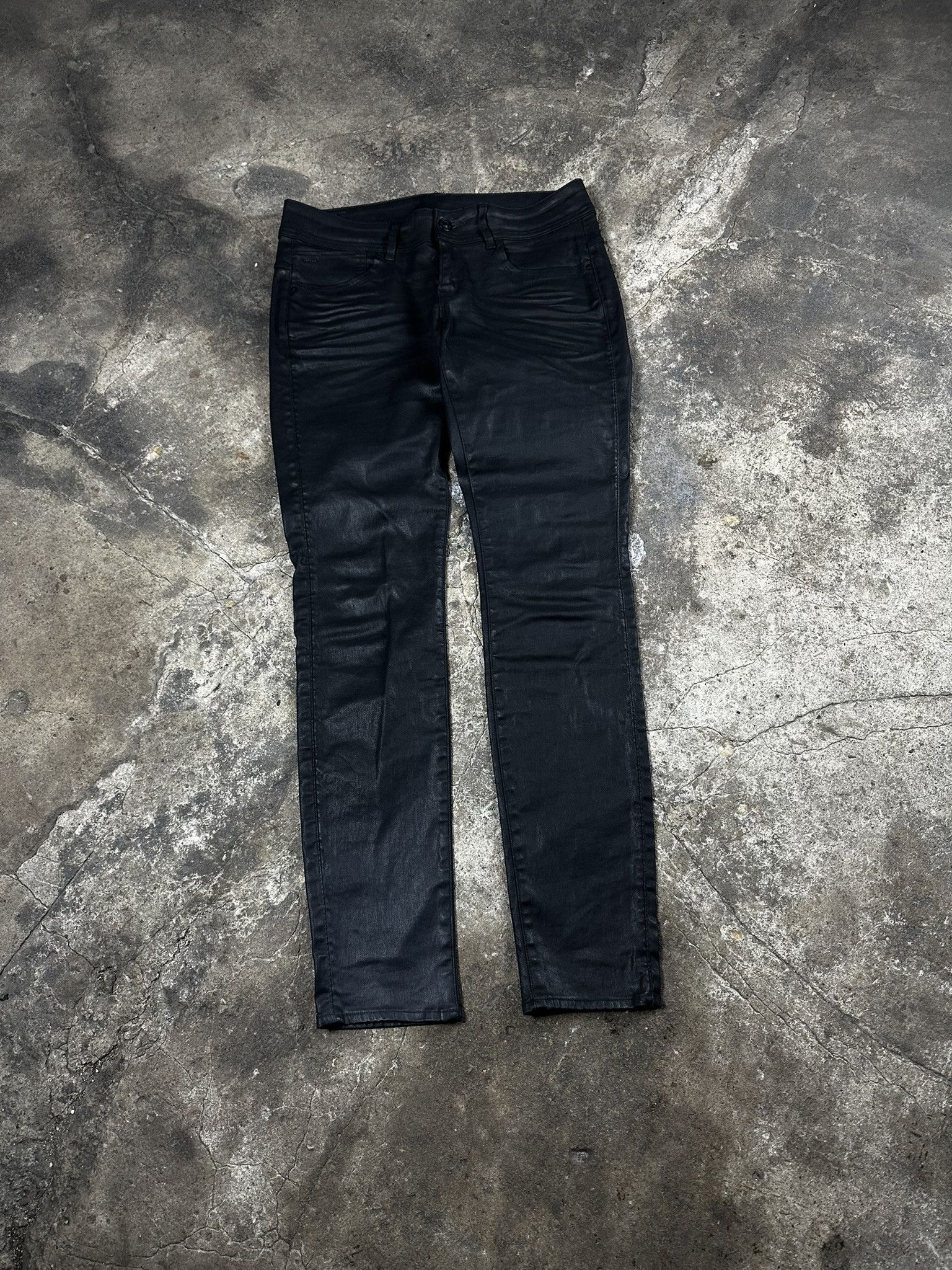 G-Star Vintage G-star RAW Waxed Skinny Biker Jeans Size US 32 / EU 48 - 1 Thumbnail