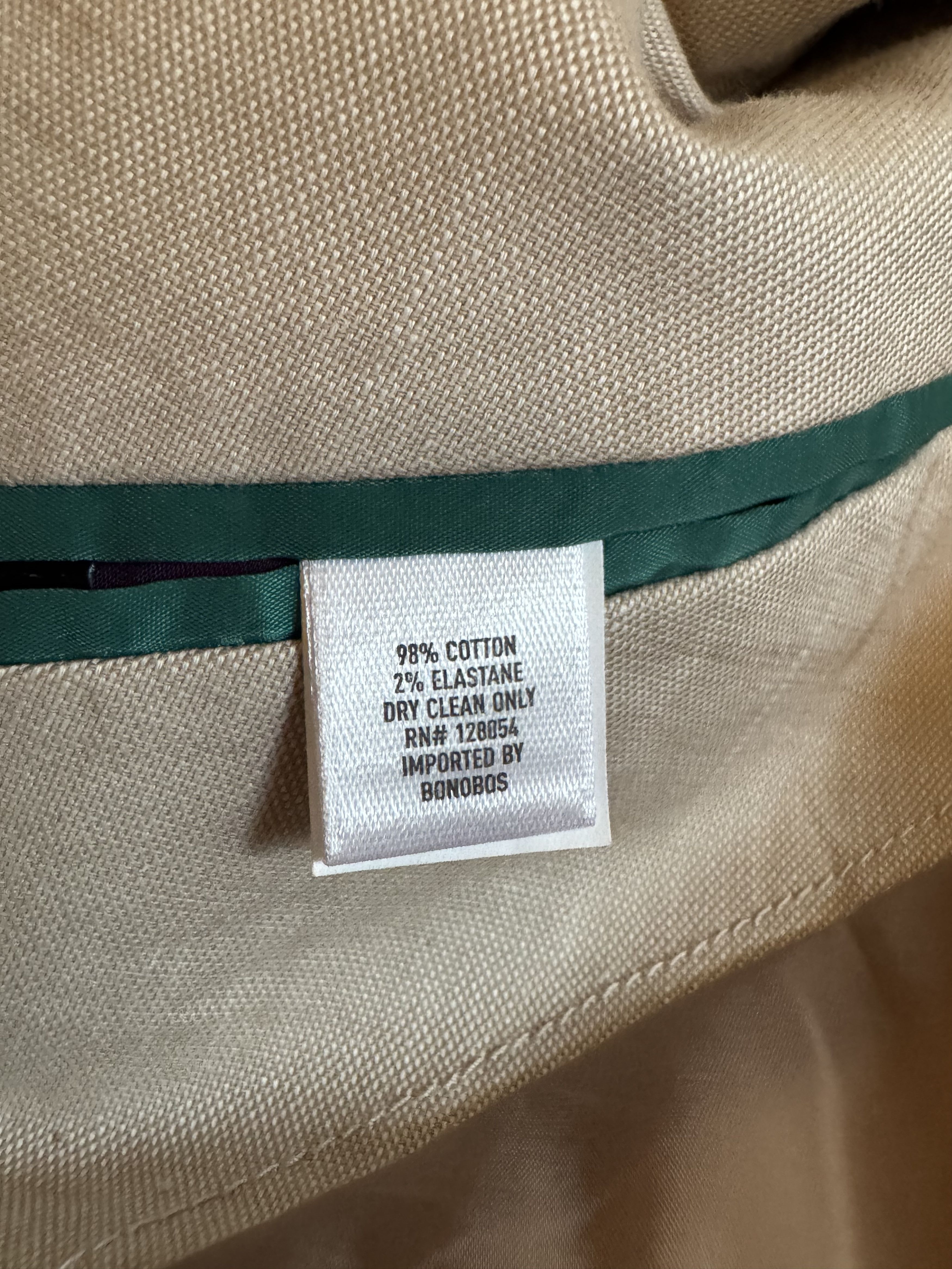 Bonobos Bonobos • Stretch Chambray Suit Beige • 40R / 34 Size 40R - 4 Thumbnail