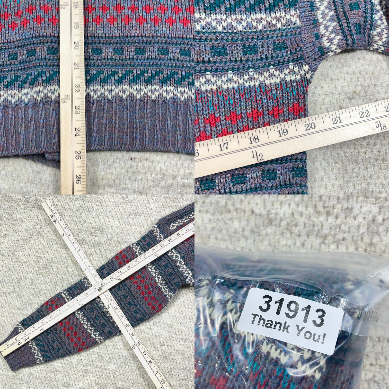 Vintage VINTAGE Scandia Cardigan Sweater Men Medium Blue Red Geometric 90s USA Cardigan Mens Regular M Knit See Pictures Size US M / EU 48-50 / 2 - 8 Thumbnail