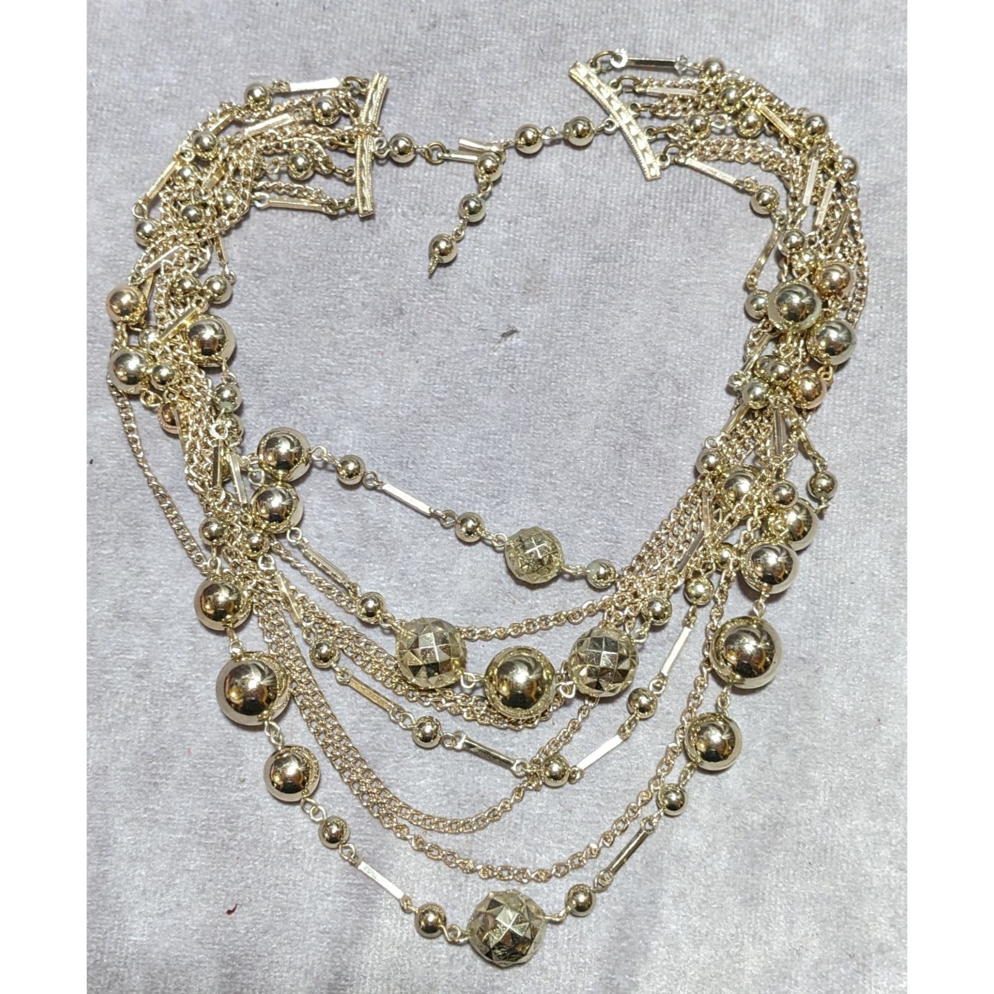 Other Vintage Multilayer Glam Gold Beaded Chain Necklace Size ONE SIZE - 11 Thumbnail