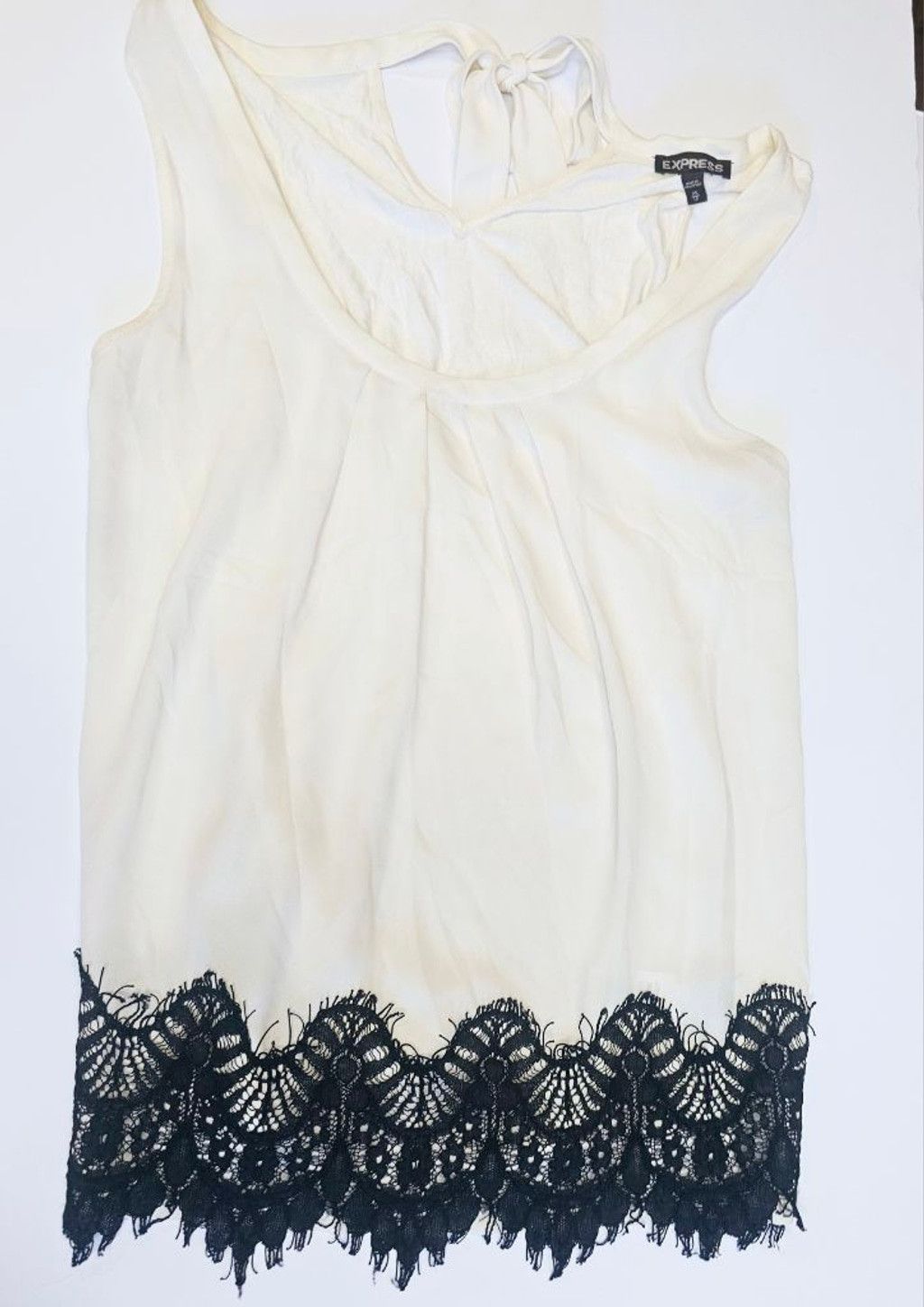 Express Express Lace Detail Sleeveless Tank Blouse Size XS Size XS / US 0-2 / IT 36-38 - 2 Thumbnail