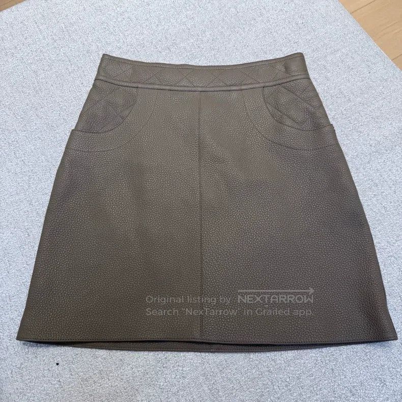 Hermes Hermes 25 Spring/Summer Quilted Detail Mini Skirt Size 42" / US 20 - 3 Thumbnail