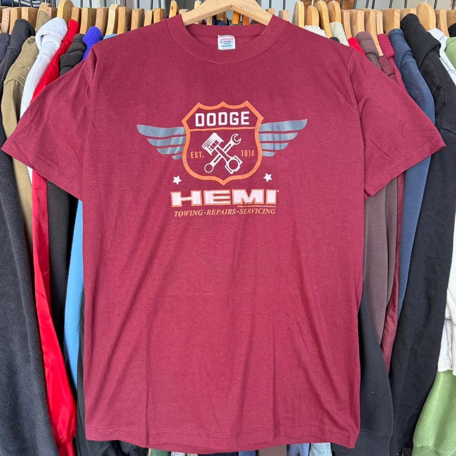 Jerzees Vintage 80s Dodge Hemi Retro Car T-Shirt Size US M / EU 48-50 / 2 - 1 Thumbnail