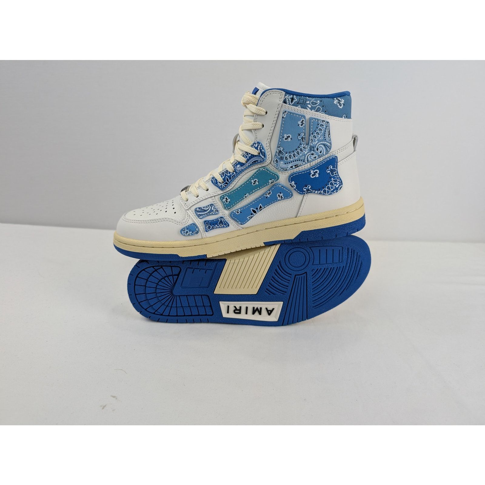 Amiri o1rshd1 Skel Top Hi / Skeleton Hi Top Sneakers Bandana Blue Size US 10 / EU 43 - 10 Thumbnail