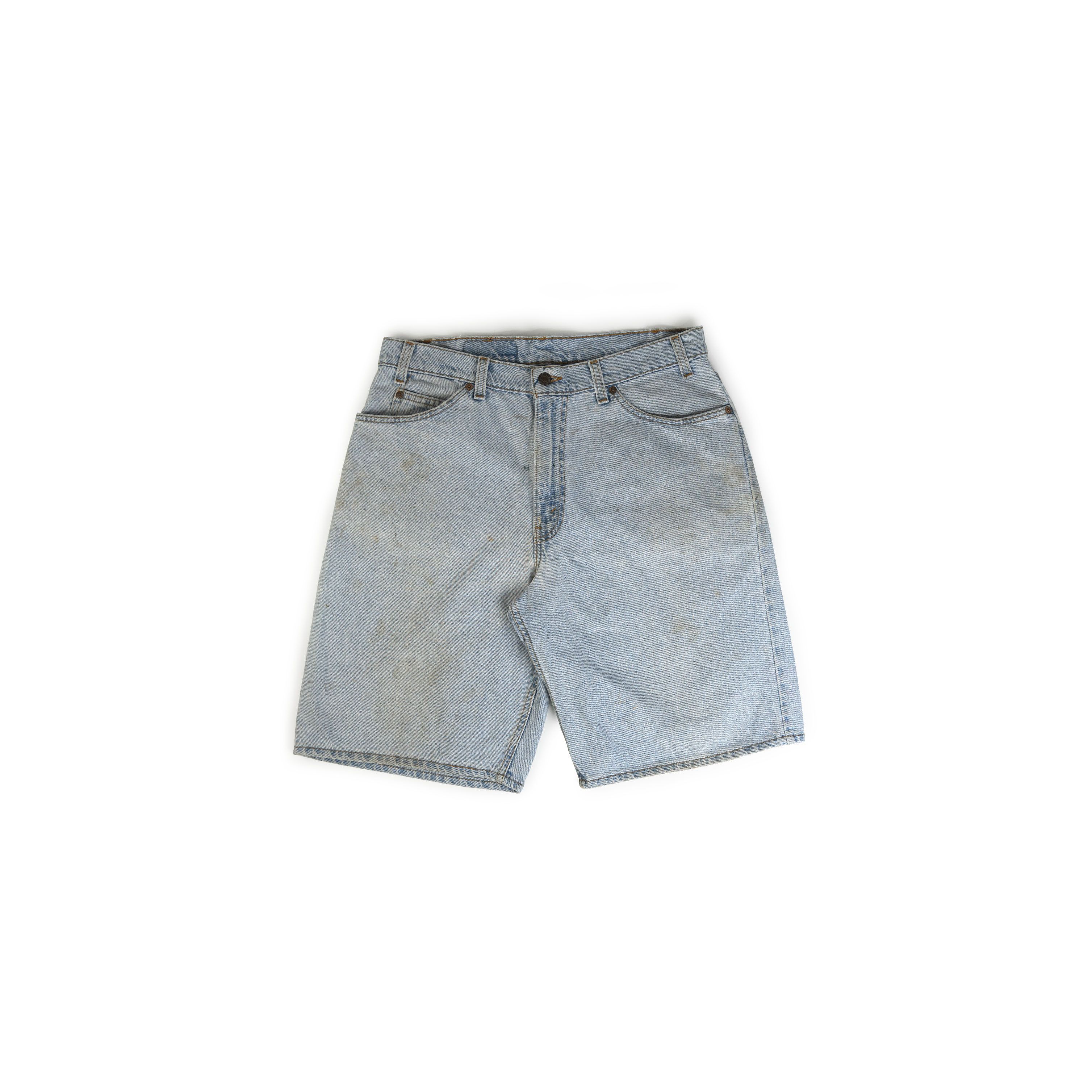 Vintage 1990's Levi's Paint Splatter Distressed Denim Shorts