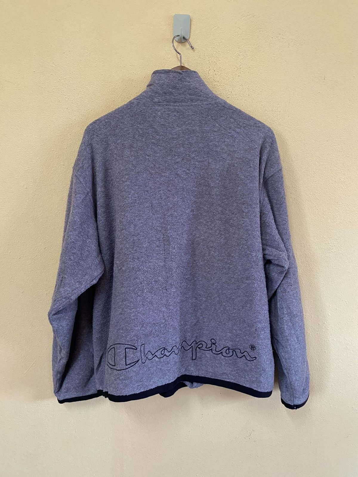 Champion × Vintage VTG CHAMPION FLEECE HALF ZIPPED Size US L / EU 52-54 / 3 - 3 Thumbnail