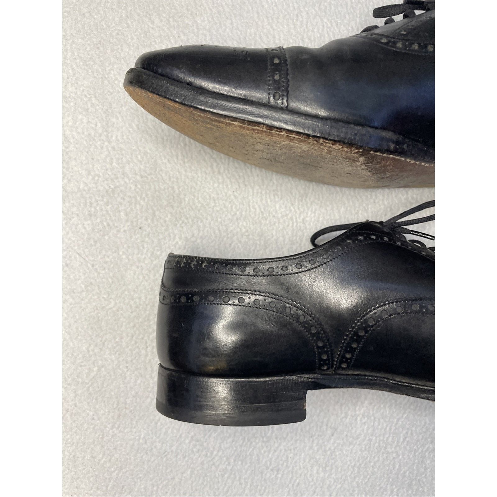 Church's Vtg Church’s Diplomat Black Semi-Brogue Oxford 3-City London Size US 11 / EU 44 - 9 Thumbnail