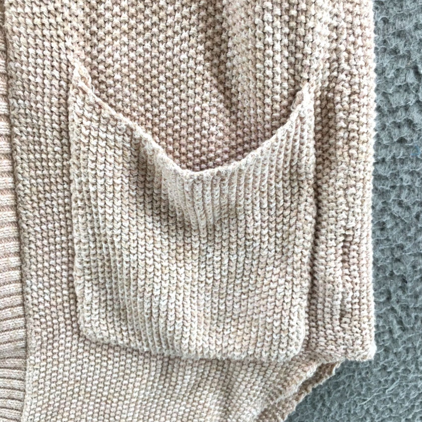 American Eagle Outfitters American Eagle Outfitters Open Front Cardigan Womens S Beige Knit Long Sleeve Shirt Sweatshirt Casual Lightweight Knitwear Size S / US 4 / IT 40 - 4 Thumbnail
