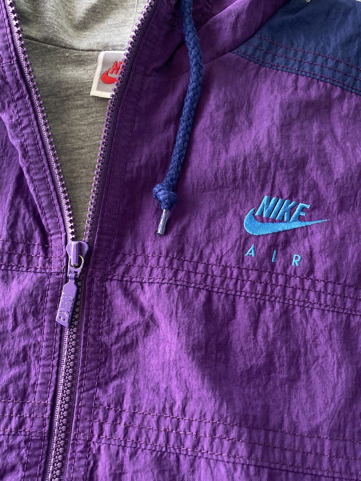 Nike × Vintage Vintage 90’s Nike Air Windbreaker Hoodie Jacket Size US L / EU 52-54 / 3 - 7 Thumbnail