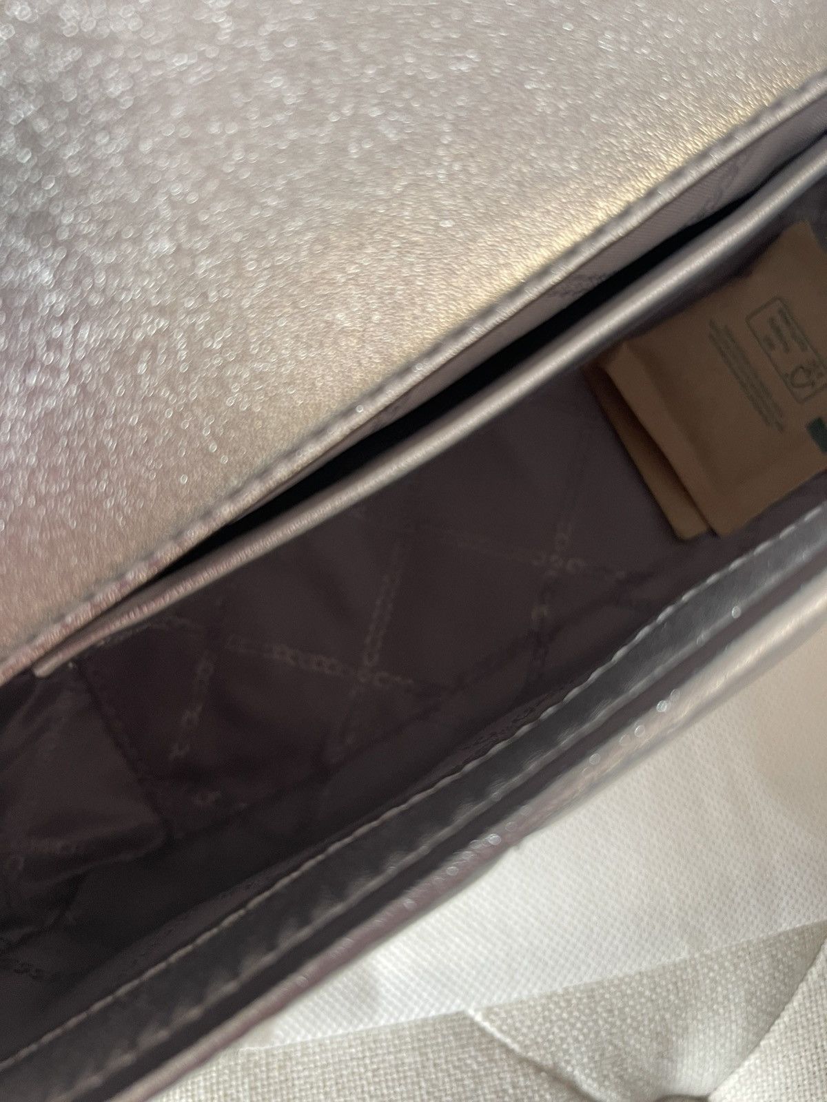 Michael Kors Michael Kors Tribeca Shoulder Bag-Silver Size ONE SIZE - 9 Thumbnail