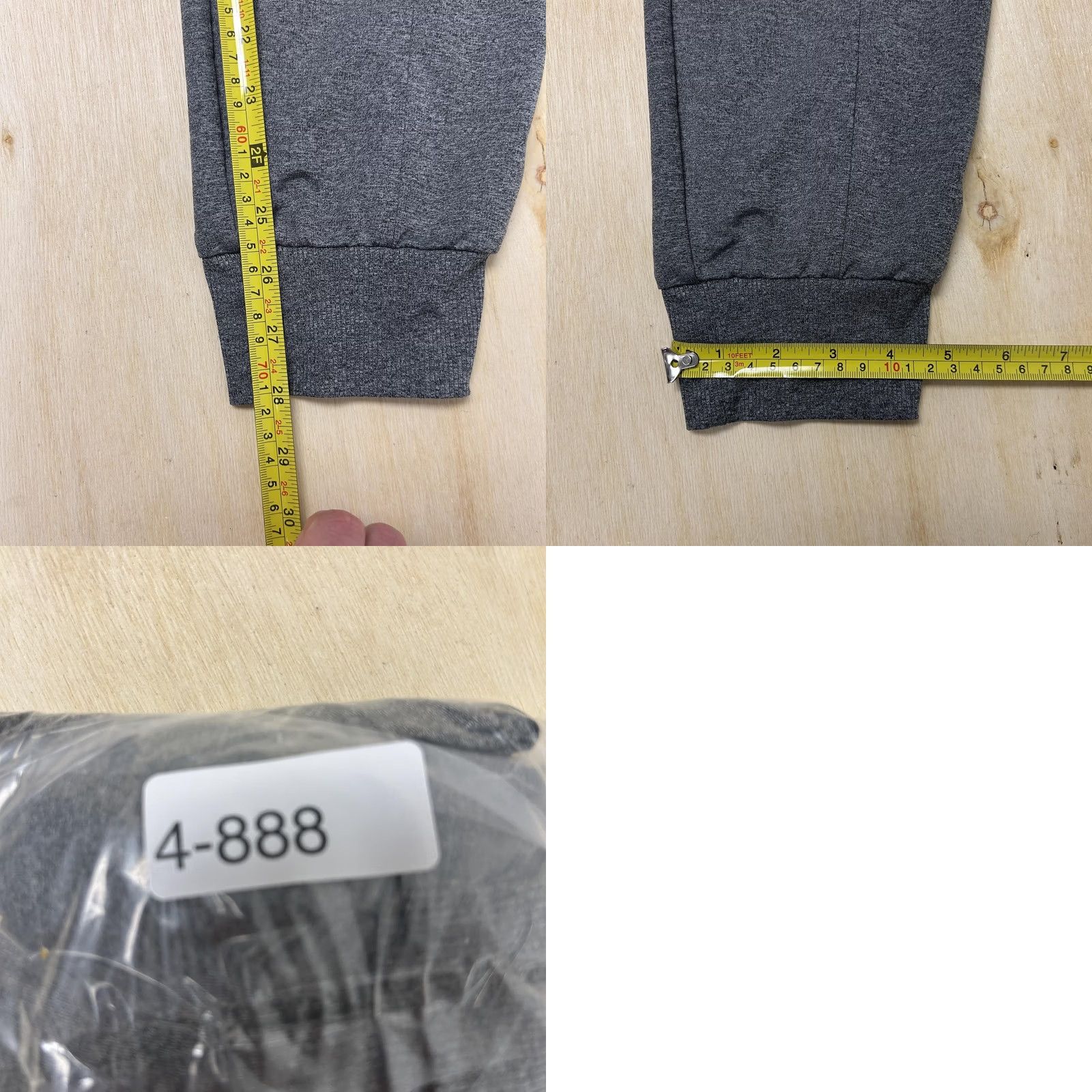 Vintage 32 Degrees Heat Mens Small Gray Knit Joggers Elastic Waist Pockets Sweatpants Knit Pants Casual Activewear Winter Tapered Ribbed Cuffs Size US 29 - 8 Thumbnail