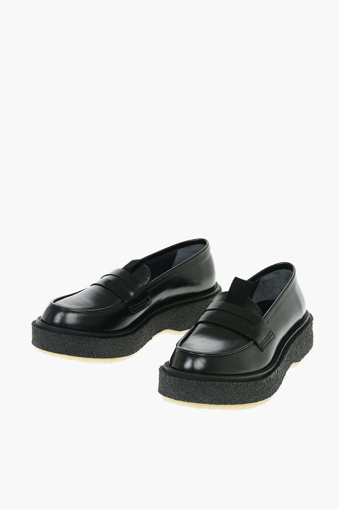 Adieu Paris Raised-sole Leather Penny Loafers Size US 8 / EU 41 - 2 Thumbnail