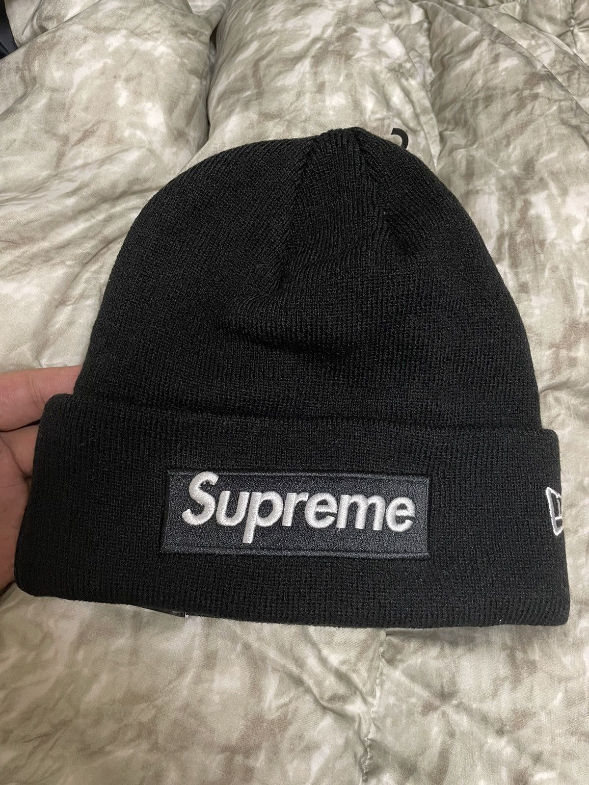 Supreme box logo beanie hot sale black