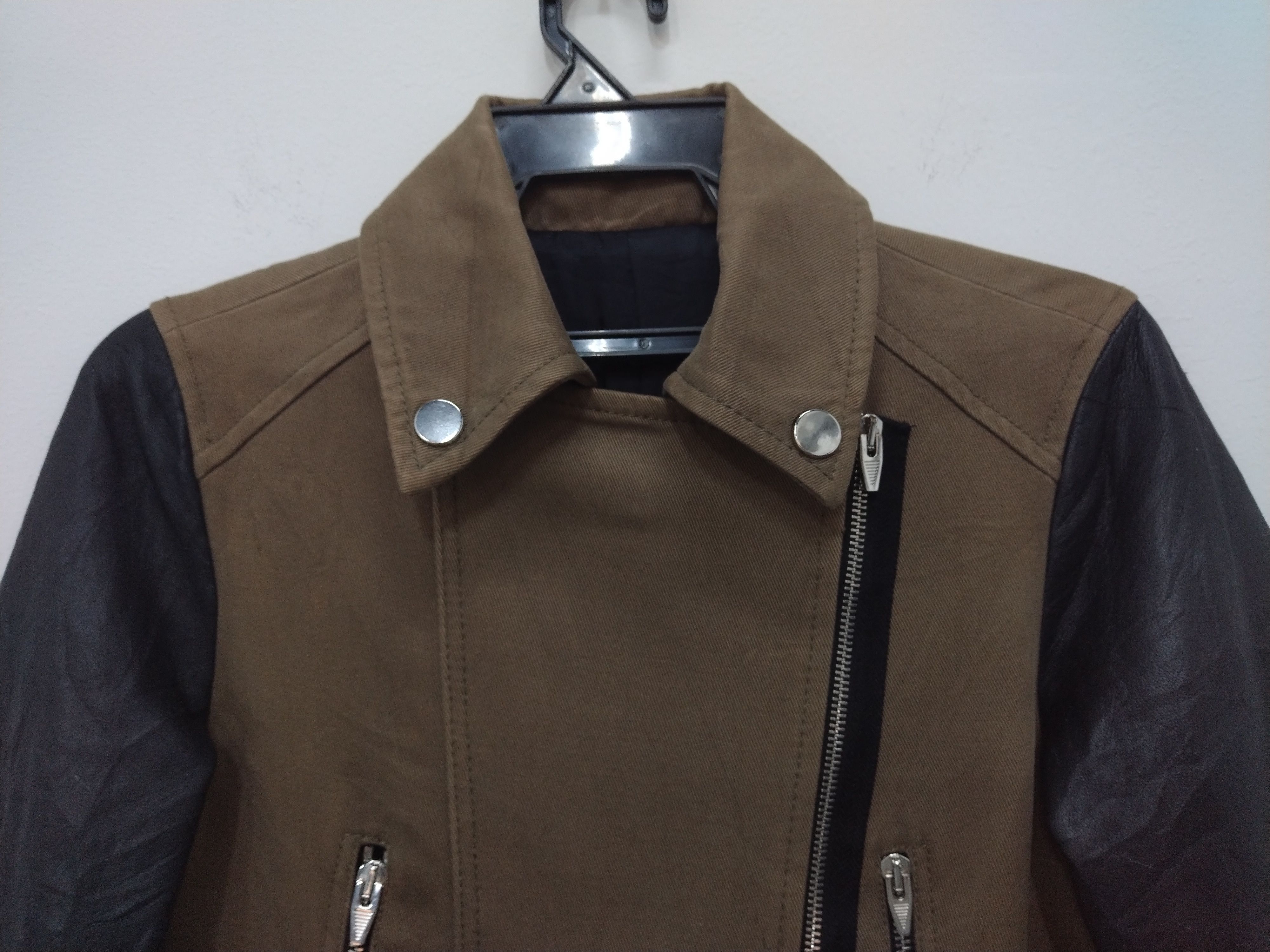 Genuine Leather × Zara Denim + Leather long Jacket Zara Size US S / EU 44-46 / 1 - 5 Thumbnail
