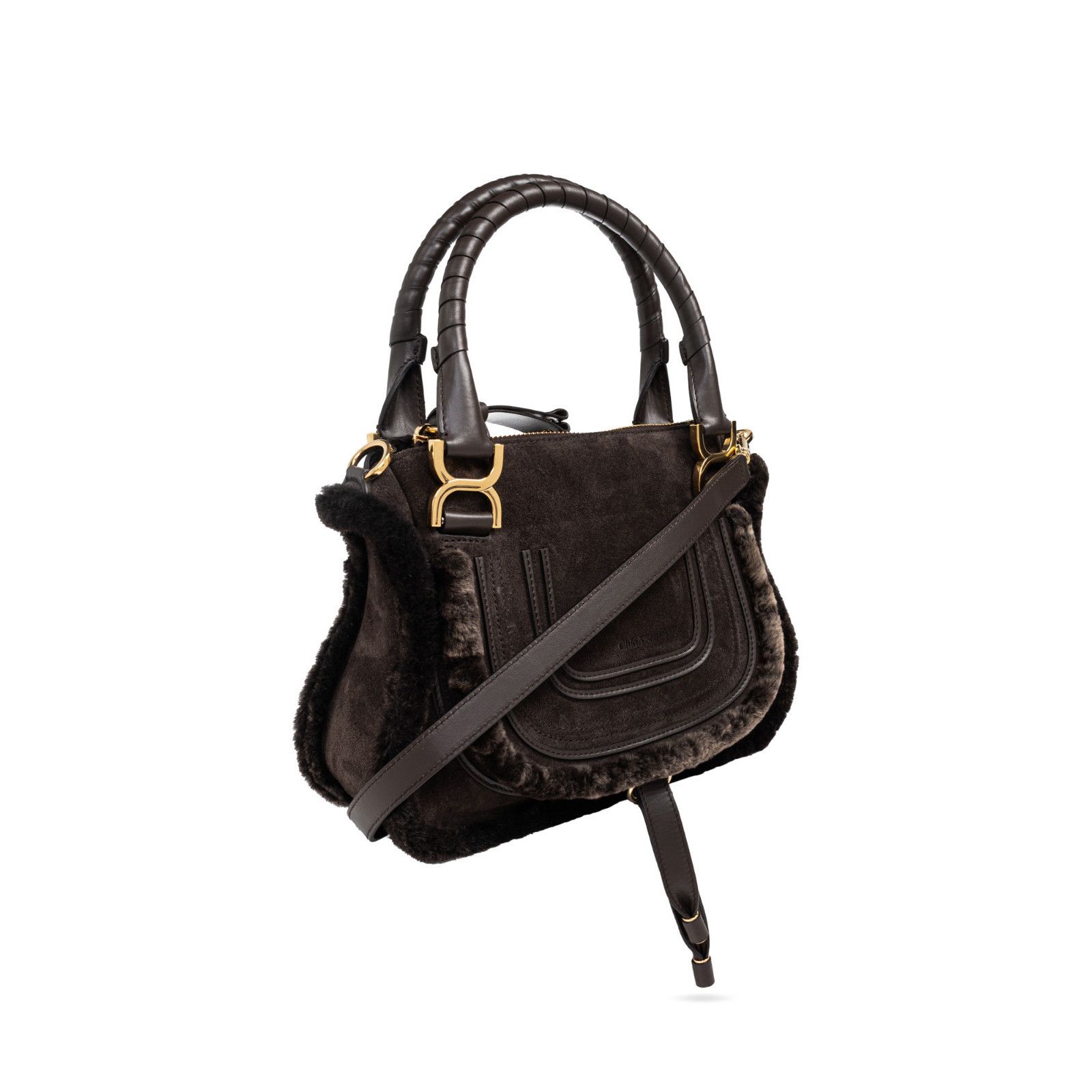 Chloe Chloe Small Brown Shearling/Suede Shoulder Bag New & Authent Size ONE SIZE - 3 Thumbnail