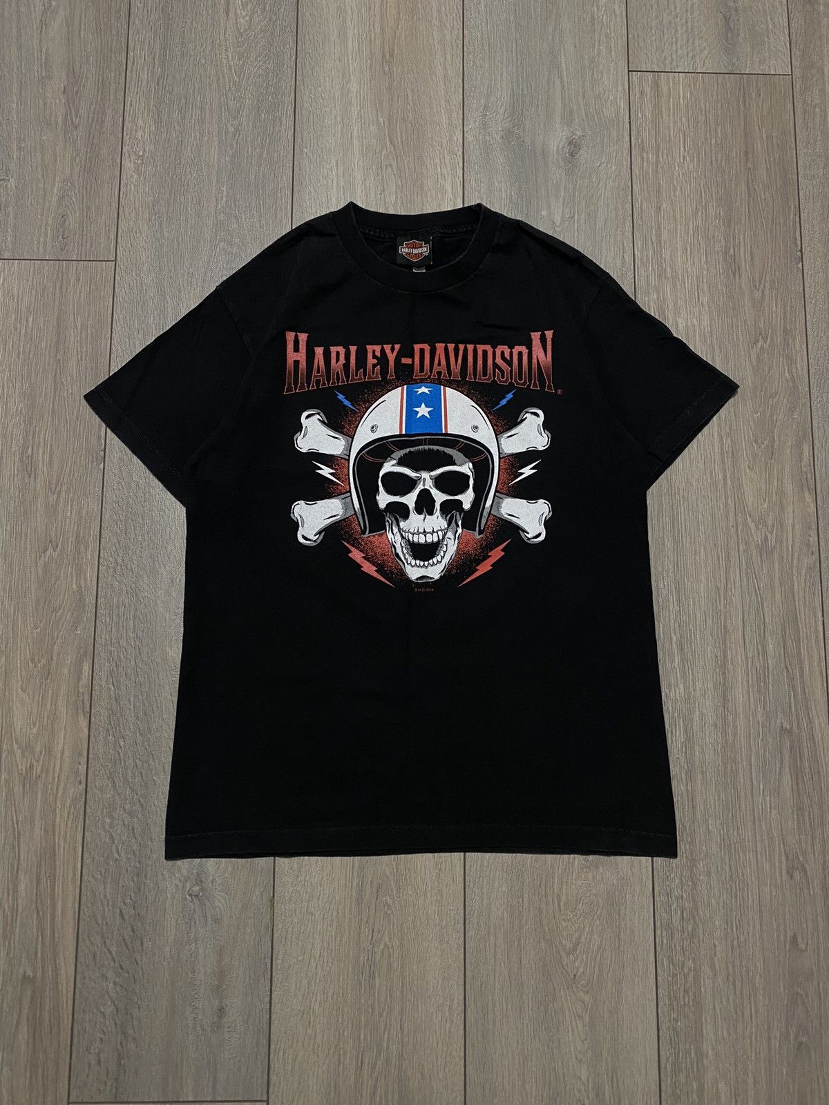 Harley Davidson Vintage T-shirt Harley-Davidson Y2K Scull Bones Motorcycle Size US M / EU 48-50 / 2 - 1 Thumbnail