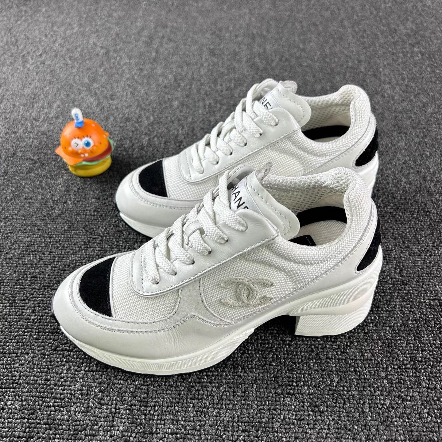 Chanel Chanel 25K White CC High-Heel Sneakers 35.5 Size US 4.5 / IT 34.5 - 1 Thumbnail