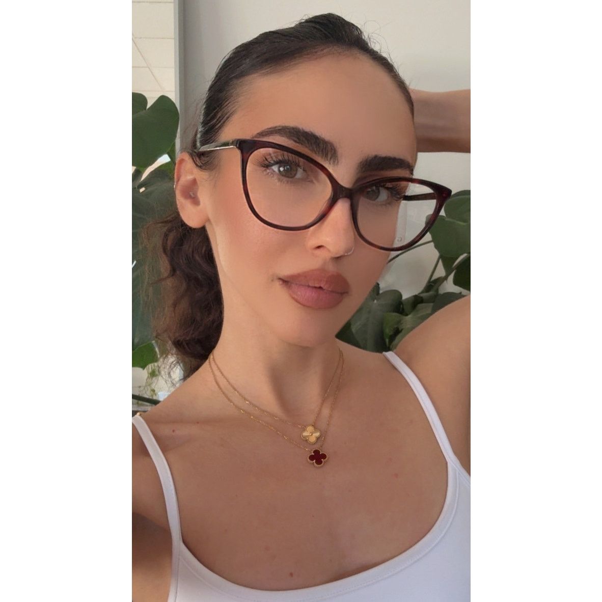 Gucci NEW Gucci GG1079O Brown Chain Cat Eye Eyeglasses Frames $650 Size ONE SIZE - 2 Thumbnail