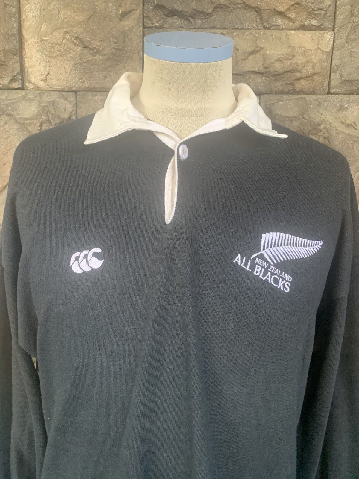 Canterbury of New Zealand × Vintage Vintage 90s Canterbury Of New Zealand All Blacks Rugby Shirt Size US L / EU 52-54 / 3 - 2 Thumbnail