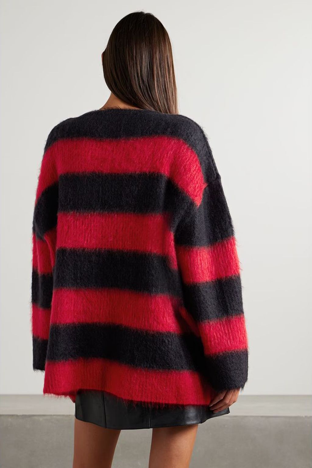Valentino o1y0326 Crewneck Sweater in Red/Black Size XS / US 0-2 / IT 36-38 - 3 Thumbnail