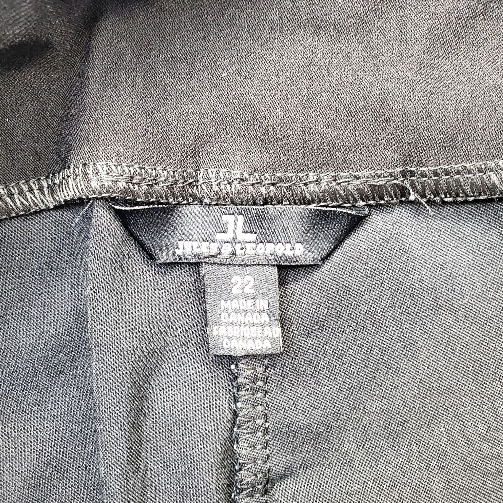 Vintage Jules & Leopold Womens 22 Black Ankle Pants Stretch High Waisted Pull On Slim Straight Pants Size 40" / US 18 - 7 Thumbnail