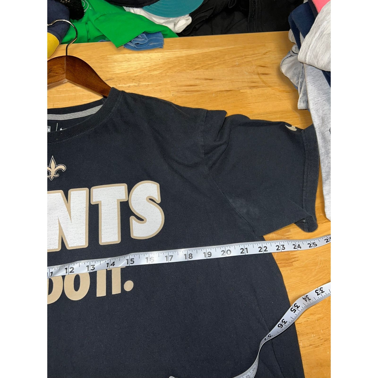 Nike New Orleans Saints Shirt Nike Just Do it Black Sports Tee XL Size US XL / EU 56 / 4 - 7 Thumbnail