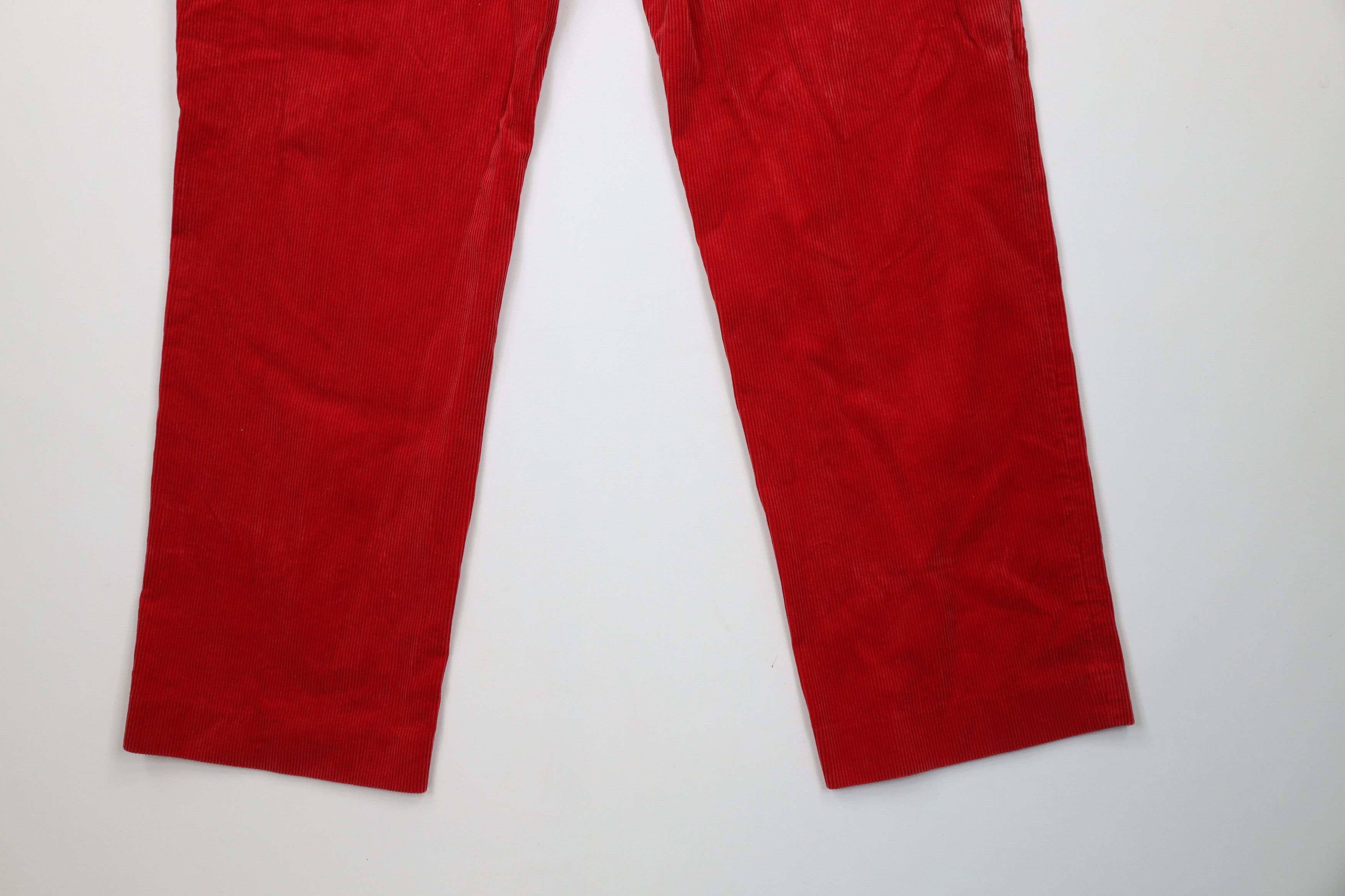Ralph Lauren × Vintage Vintage 90s Ralph Lauren Wide Leg Corduroy Chino Pants Red Size US 36 / EU 52 - 13 Thumbnail