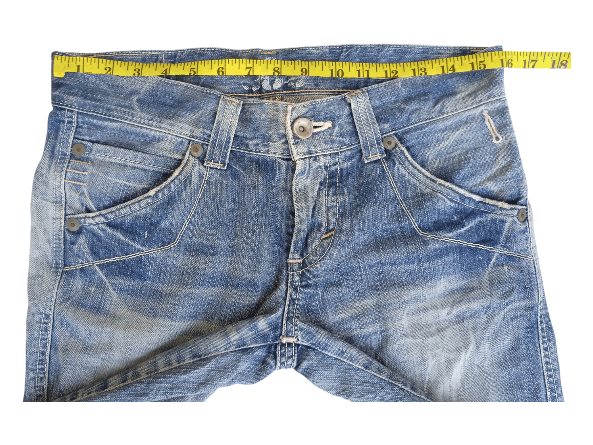 Edwin Edwin 503 Blue Trip Buckle Back Flare Jeans Size US 31 - 18 Thumbnail