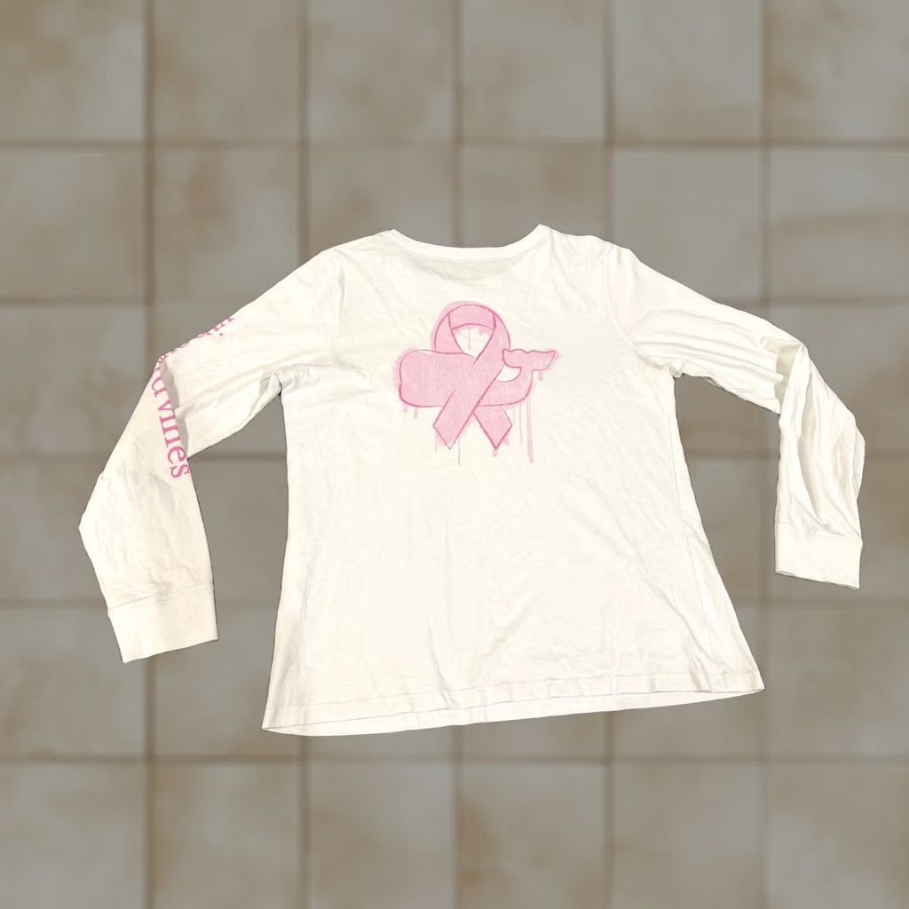 Vineyard Vines Vineyard Vines T Shirt Womens Medium White Long Sleeve Pocket Logo Casual Womens Regular Size M / US 6-8 / IT 42-44 - 1 Thumbnail