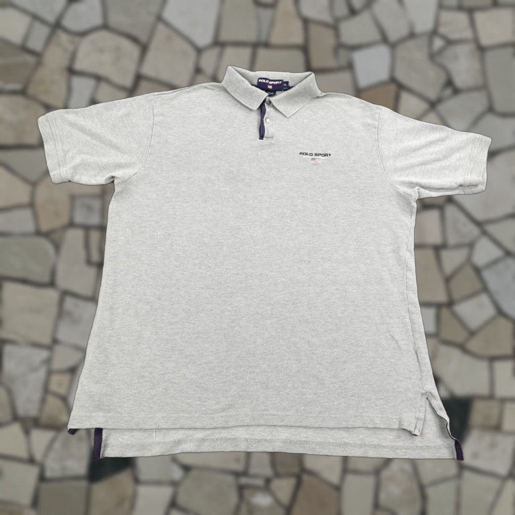 Polo Ralph Lauren VINTAGE Polo Ralph Lauren Polo Shirt Mens XL Short Sleeve Gray All Seasons Logo 90s Streetwear Size US XL / EU 56 / 4 - 1 Thumbnail