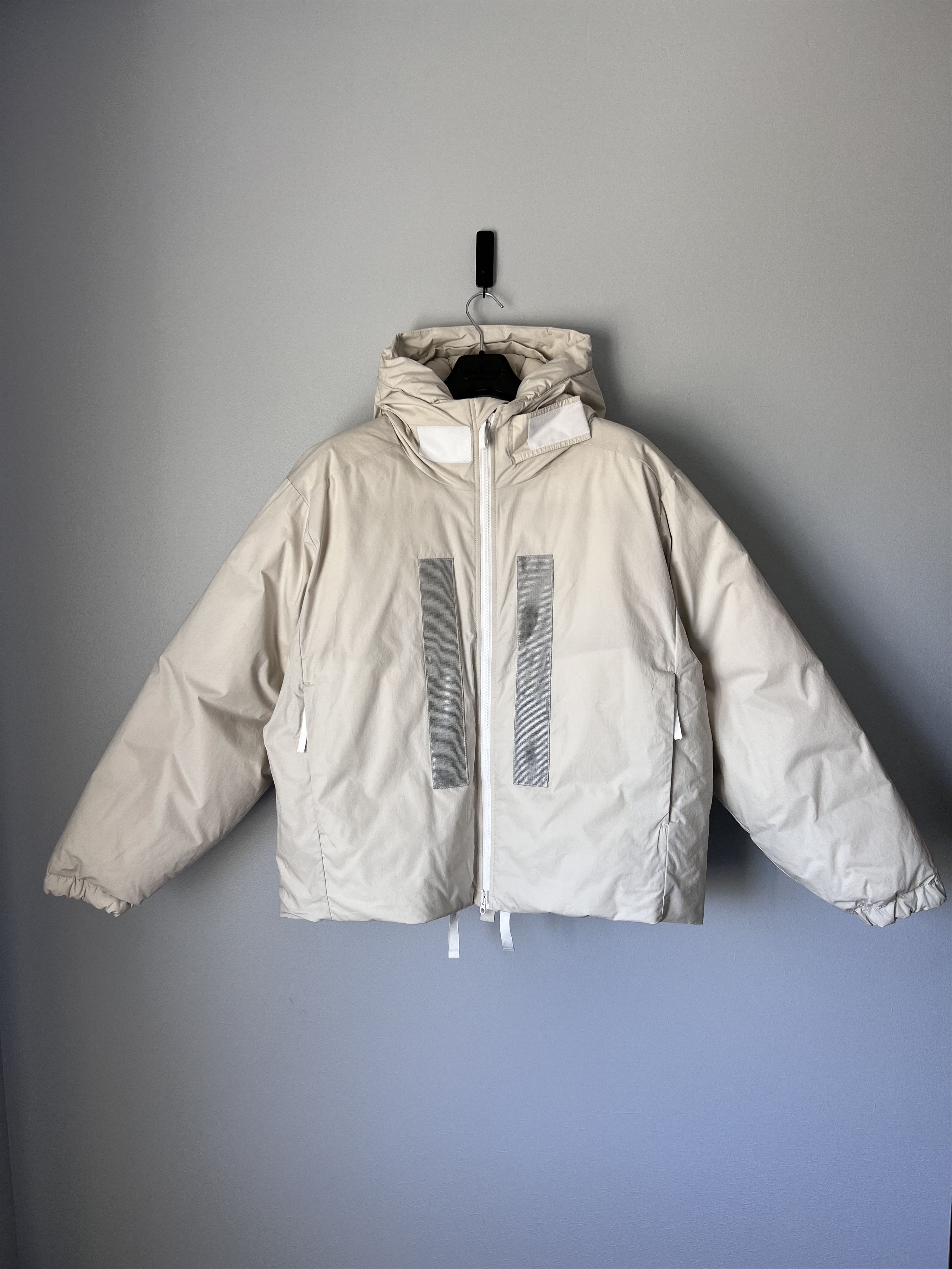 Stone Island Stone Island Marina Rubber Wax Poplin Down Coat in White Size US XL / EU 56 / 4 - 1 Thumbnail