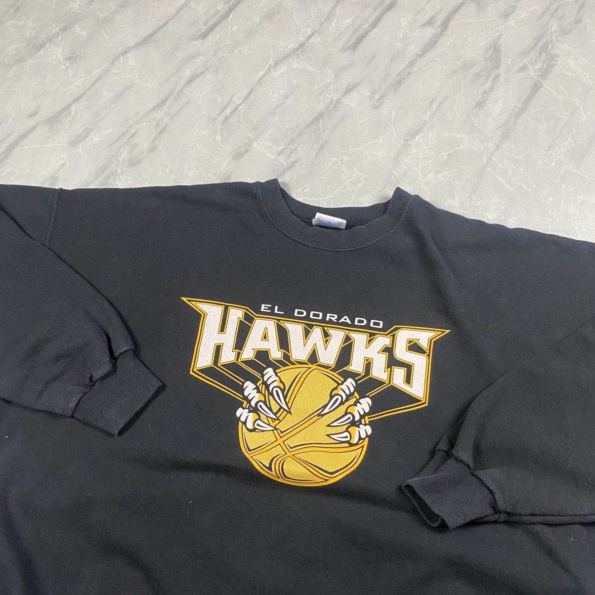 Hanes Vintage El Dorado Hawks Baggy Crewneck Size US XXL / EU 58 / 5 - 2 Thumbnail