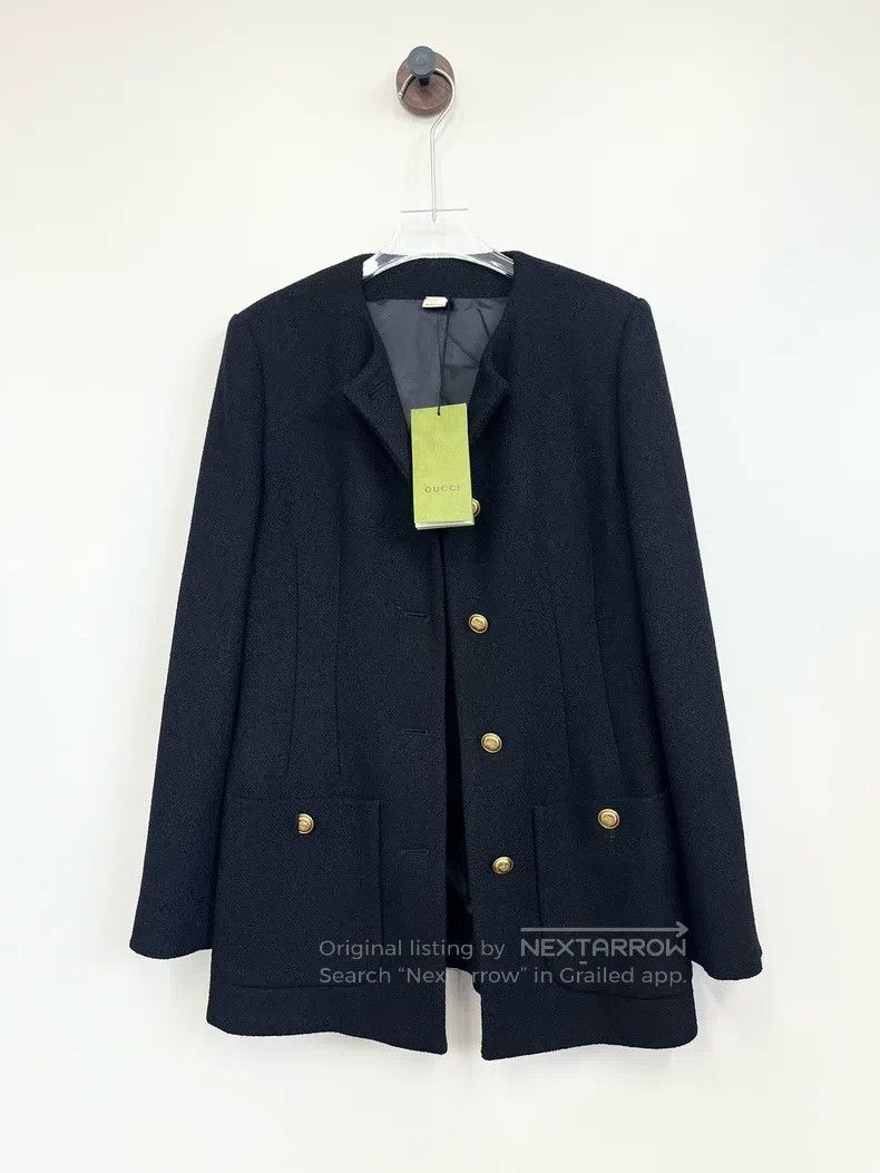 Gucci Gucci Black gold button small fragrant style cardigan jack Size XS / US 0-2 / IT 36-38 - 1 Thumbnail