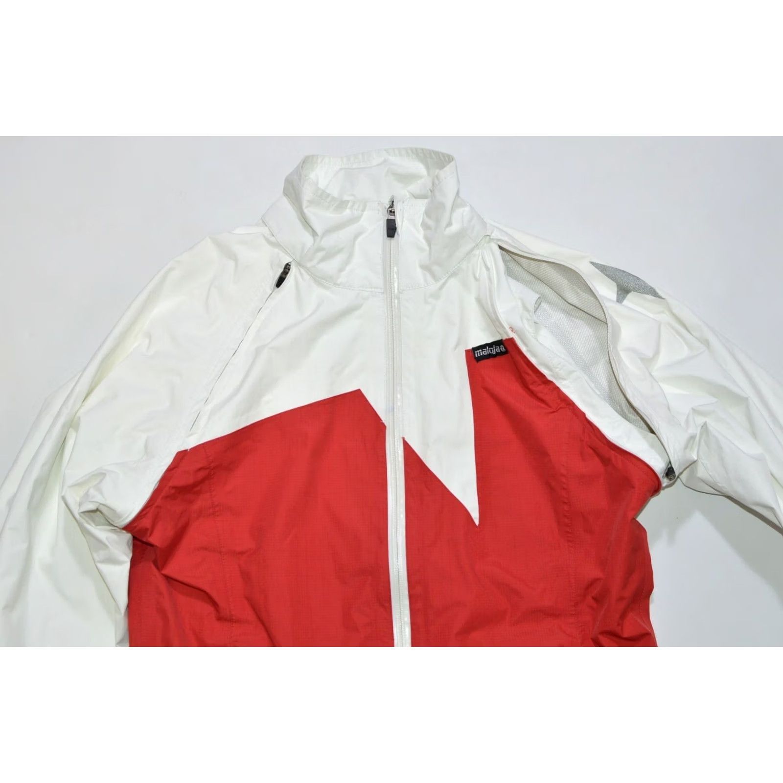 Vintage Wmns Maloja Moon Ride Jacket Vest Size M Windbreaker Nylon White / Red Womens Jacket M Size M / US 6-8 / IT 42-44 - 2 Thumbnail