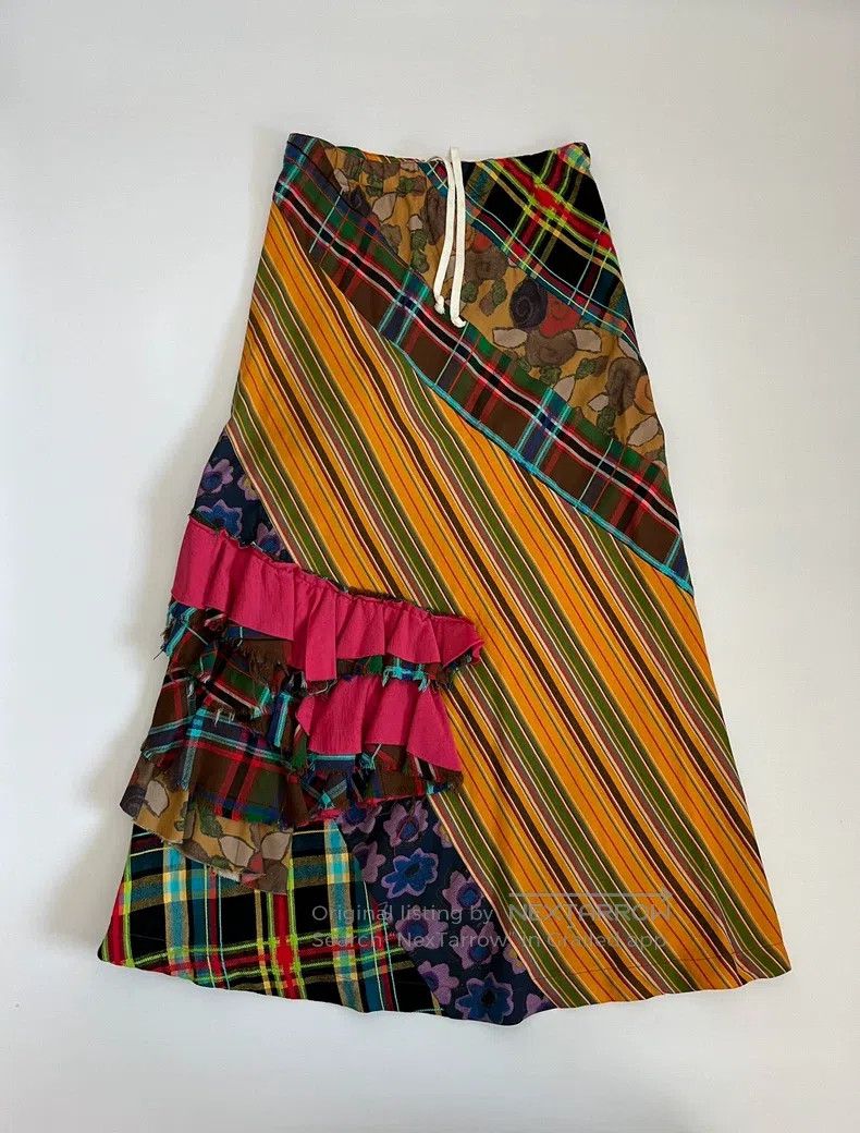 Comme des Garcons Comme des Garcons size F Contrast Color Patchwork Skirt Size 25" / US 0 / IT 36 - 1 Thumbnail