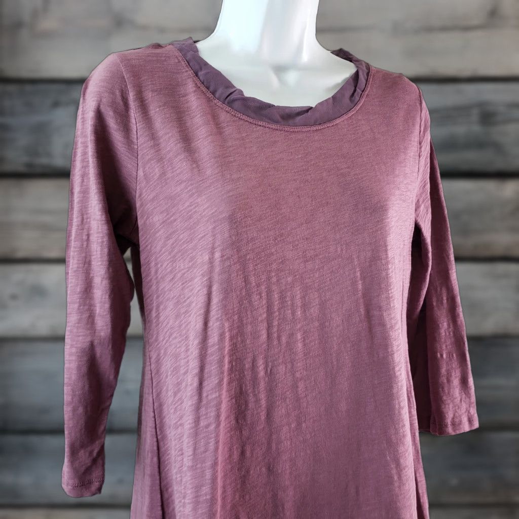 Vintage LOGO Lori Goldstein Womens Tunic Top XS Purple Lace Hem 3/4 Sleeve Shirt Blouse Womens Size XS / US 0-2 / IT 36-38 - 1 Thumbnail