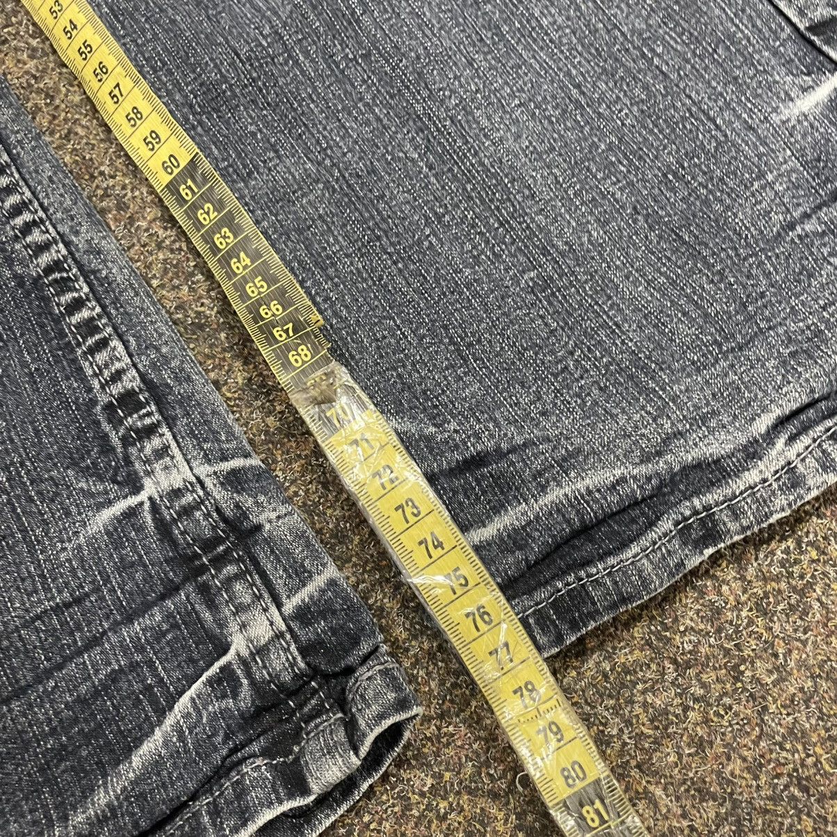 Vintage Vintage Y2K Baggy Flared Jeans 90s Grunge Archive Faded Logo Size 32" / US 10 / IT 46 - 7 Thumbnail