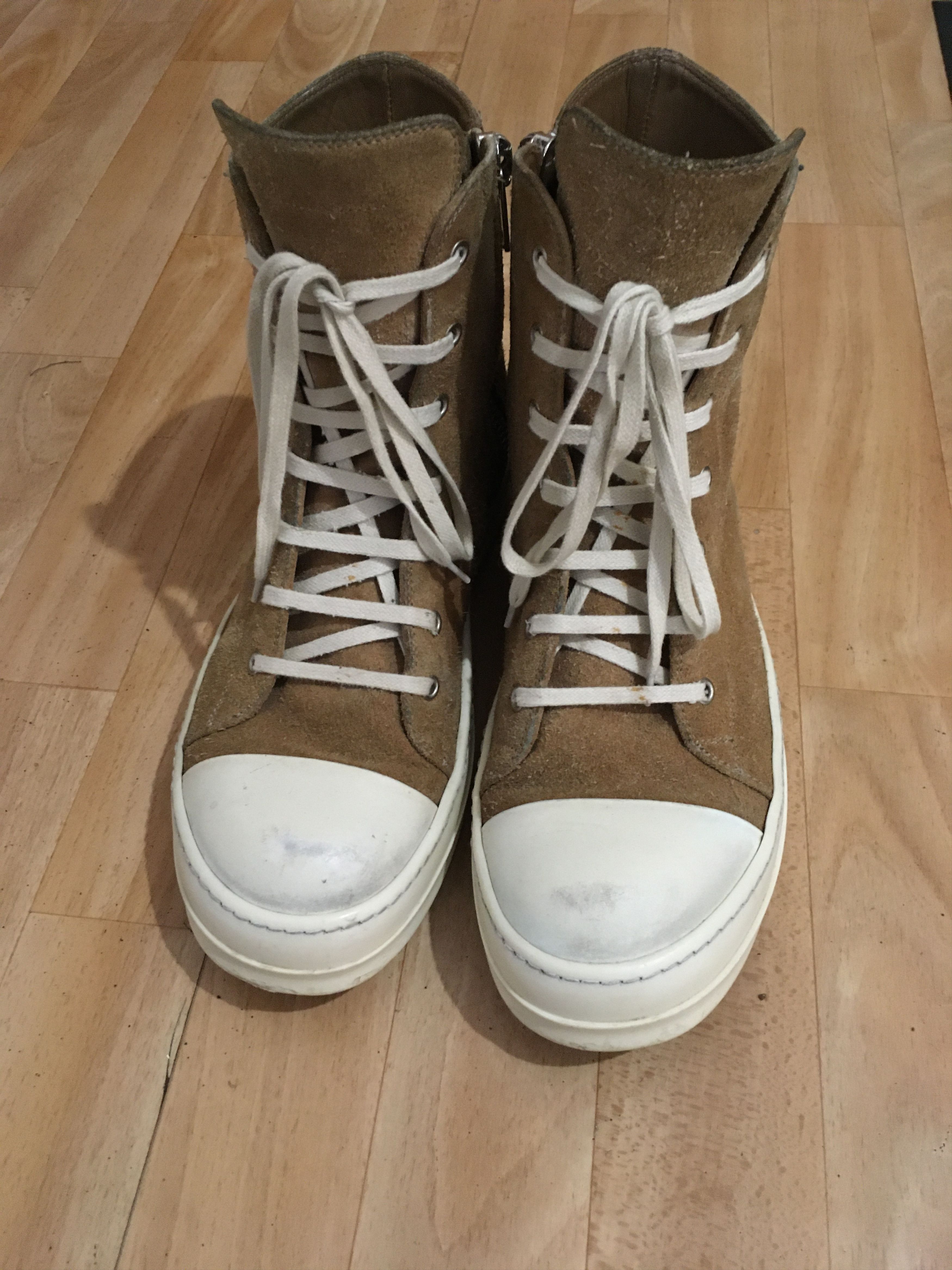 rickowens sneakers ラモーンズ　ダスト　スエード　42 rickowens sneakers ラモーンズダストスエード42